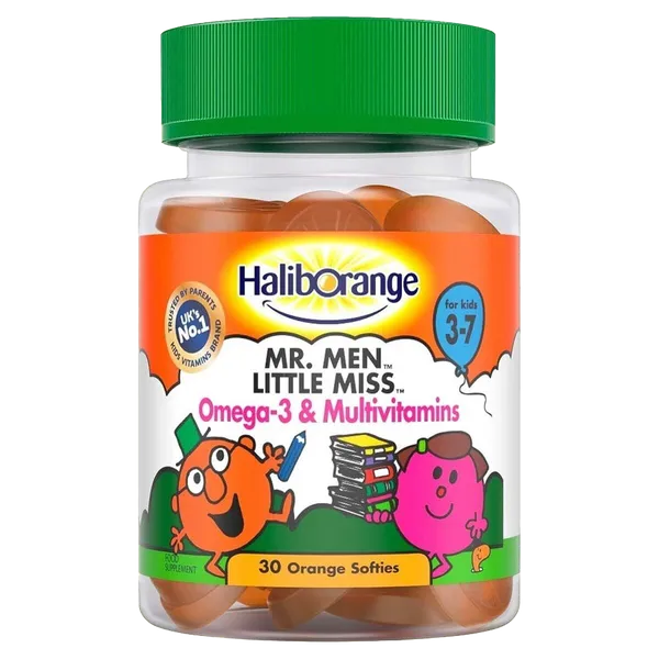 Haliborange Mr Men Omega-3 & Multivitamins Orange Softies Pack of 30