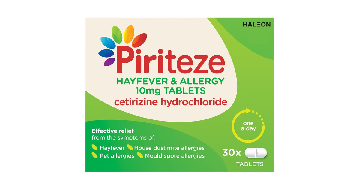 Piriteze Allergy Tablets Pack of 30