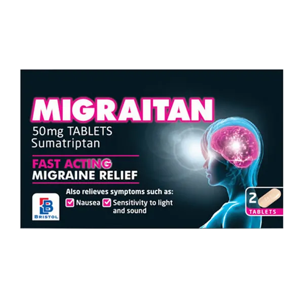 Migraitan 50mg Tablets Pack of 2
