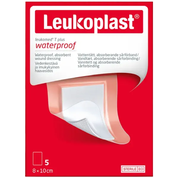 Leukoplast Leukomed T Plus Wound Dressing 8cm x 10cm Pack of 5