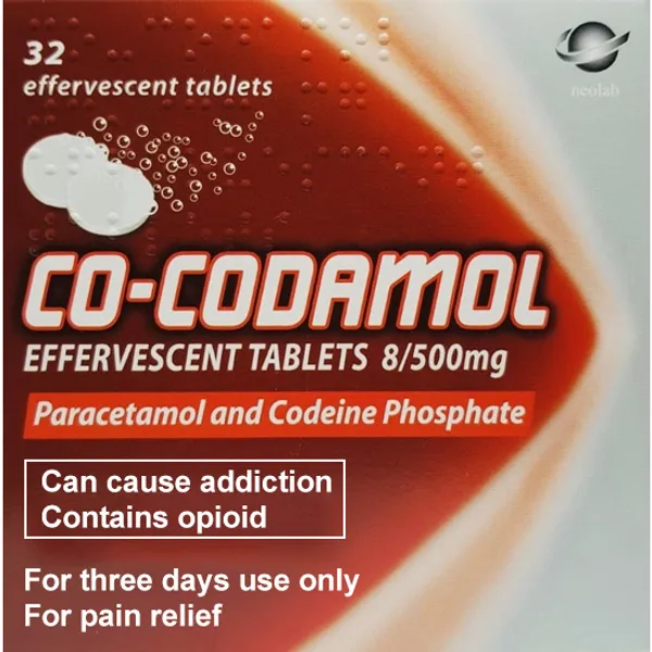 Co-Codamol Effervescent Tablets 8/500mg Pack of 32