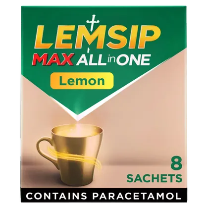 Lemsip Max All in One Lemon Sachets Pack of 8