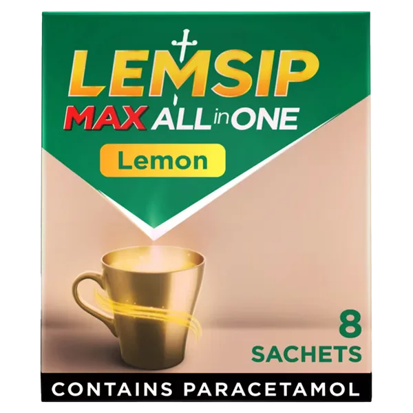 Lemsip Max All in One Lemon Sachets Pack of 8