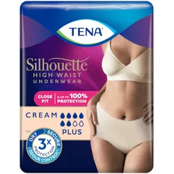 TENA Silhouette High Waist Cream Lady Pants Plus Medium Pack of 9
