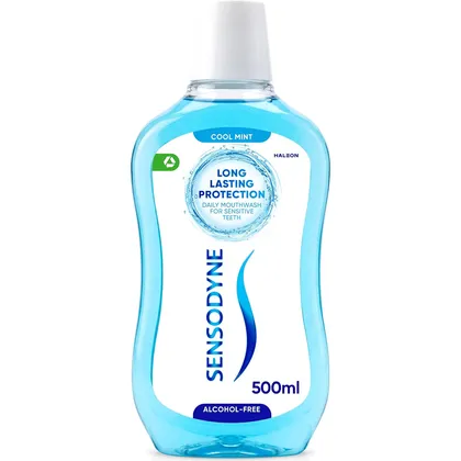 Sensodyne Cool Mint Fluoride Mouthwash Alcohol Free 500ml