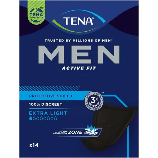 TENA Men Active Fit Protective Shield Pack of 14