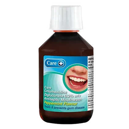 Care Chlorhexidine Antiseptic Mouthwash Peppermint 300ml