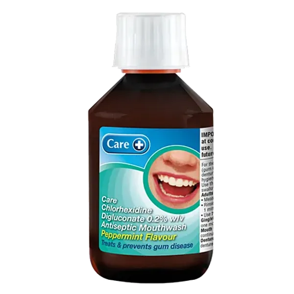 Care Chlorhexidine Antiseptic Mouthwash Peppermint 300ml
