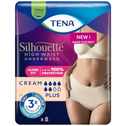 TENA Silhouette Cream Lady Pants Plus Large Pack of 8