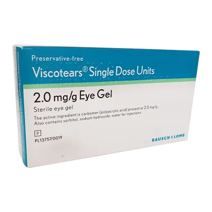Viscotears Single Dose Units Gel For Dry Eye Treatment Pack of 30