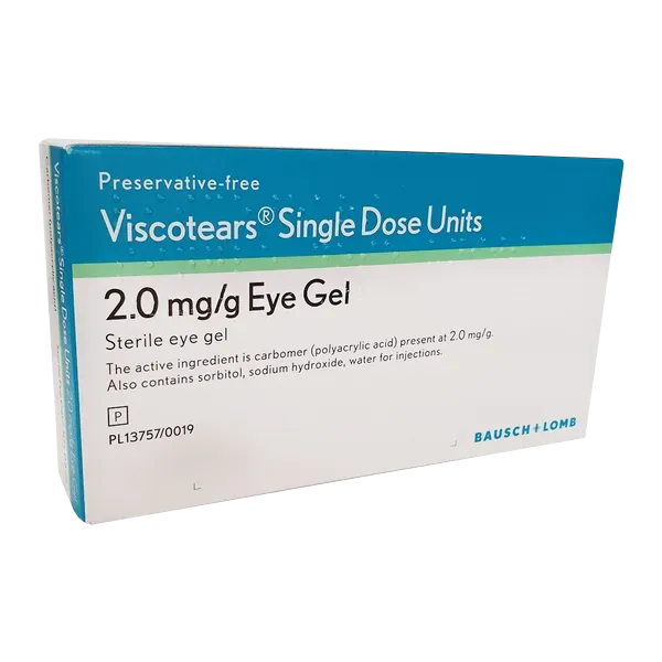 Viscotears Single Dose Units Gel For Dry Eye Treatment Pack of 30