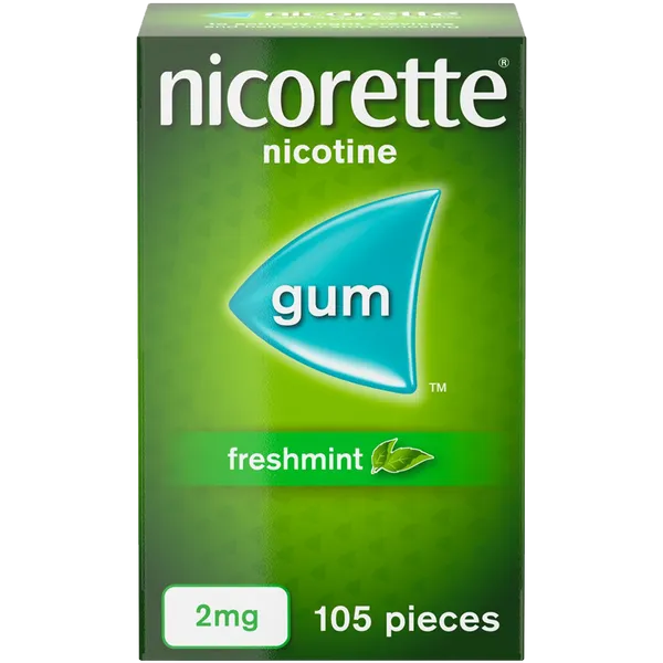 Nicorette® Freshmint 2mg Gum Nicotine 105 Pieces (Stop Smoking Aid)