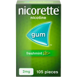 Nicorette® Freshmint 2mg Gum Nicotine 105 Pieces (Stop Smoking Aid)