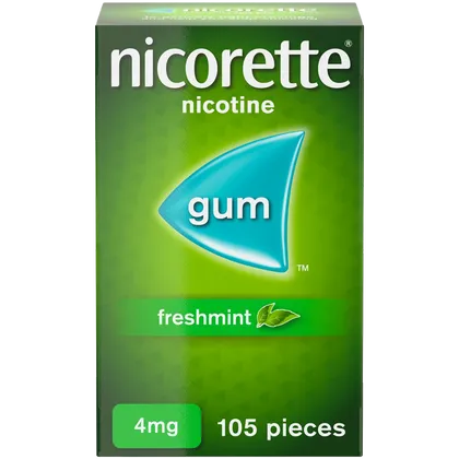 Nicorette® Freshmint 4mg Gum Nicotine 105 Pieces (Stop Smoking Aid)