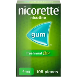 Nicorette® Freshmint 4mg Gum Nicotine 105 Pieces (Stop Smoking Aid)