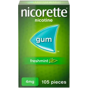 Nicorette® Freshmint 4mg Gum Nicotine 105 Pieces (Stop Smoking Aid)