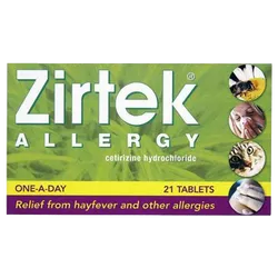 Zirtek Allergy Tablets Pack of 21