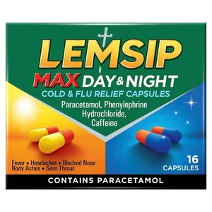 Lemsip Max Cold & Flu Day & Night Capsules Pack of 16