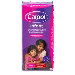 Calpol Infant Suspension, Paracetamol Medication, For 2+ Months, Strawberry Flavour, 100ml