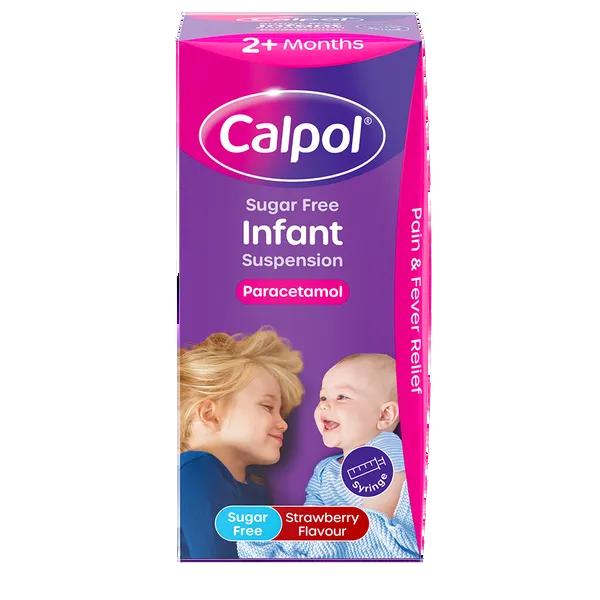 CALPOL® Sugar Free Infant Suspension Strawberry Flavour 2+ Months
