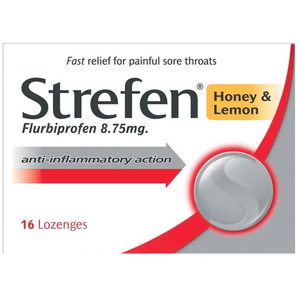 Strepsils Strefen Lozenges Honey & Lemon Pack of 16