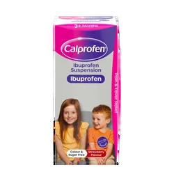 Calprofen Ibuprofen Suspension Strawberry Flavour 3+ Months 200ml