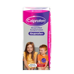 Calprofen Ibuprofen Suspension Strawberry Flavour 3+ Months 200ml