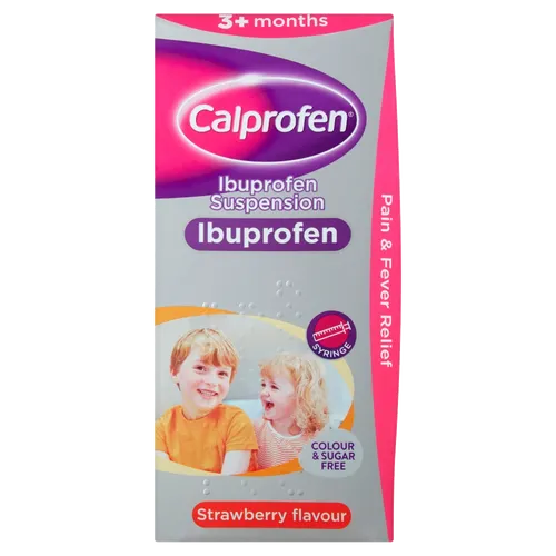 Calprofen Ibuprofen Suspension Strawberry Flavour 3+ Months 200ml
