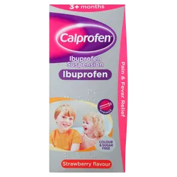 Calprofen Ibuprofen Suspension Strawberry Flavour 3+ Months 200ml