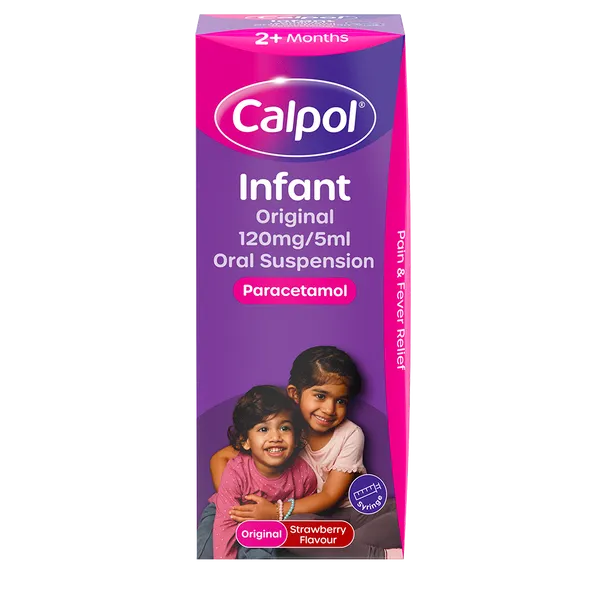 Calpol Infant Suspension, Paracetamol Medication, For 2+ Months, Strawberry Flavour, 200ml