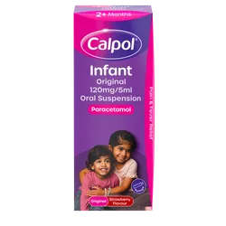 Calpol Infant Suspension, Paracetamol Medication, For 2+ Months, Strawberry Flavour, 200ml