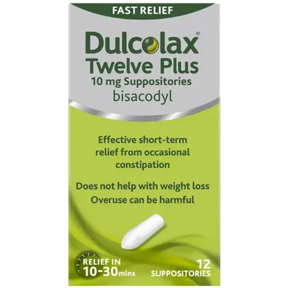 Dulcolax Laxative Suppositories 10mg Pack of 12