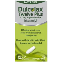 Dulcolax Laxative Suppositories 10mg Pack of 12