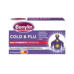 Benylin Cold & Flu Max Strength Capsules Pack of 16