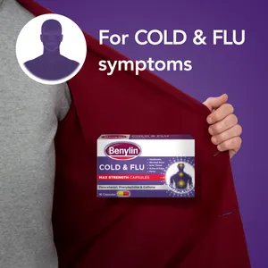 Benylin Cold & Flu Max Strength Capsules Pack of 16