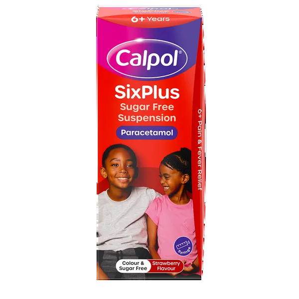 Calpol SixPlus Sugar Free Suspension Strawberry Flavour 6+ Years 200ml