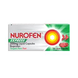 Nurofen Express 200mg Liquid Capsules Pack of 16