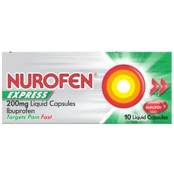 Nurofen Express 200mg Liquid Capsules Pack of 10