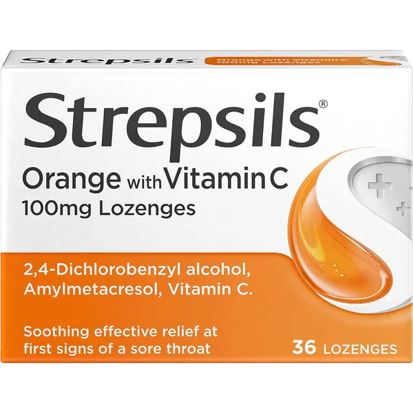 Strepsils Orange & Vitamin C Lozenges