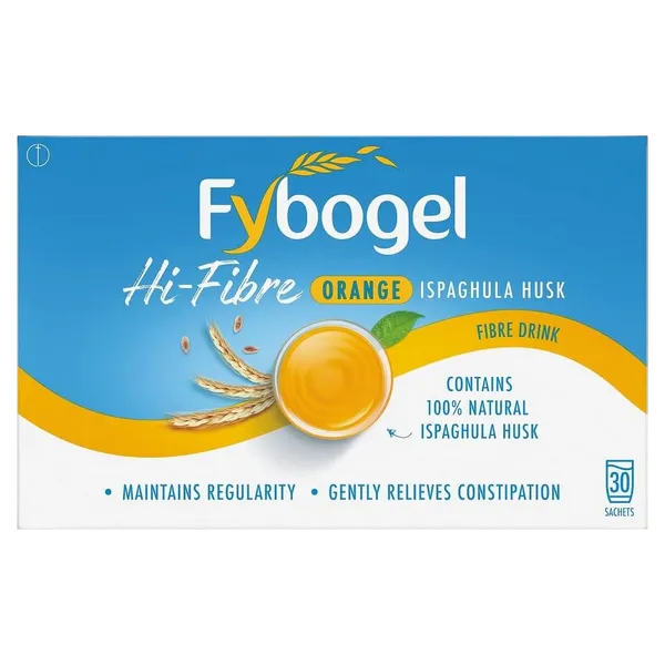 Fybogel Hi-Fibre Orange Flavoured Laxative Sachets Pack of 30