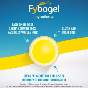 Fybogel Hi-Fibre Lemon Flavoured Laxative Sachets Pack of 10