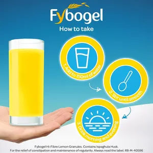Fybogel Hi-Fibre Lemon Flavoured Laxative Sachets Pack of 10