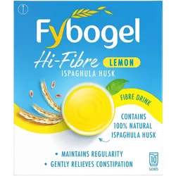 Fybogel Hi-Fibre Lemon Flavoured Laxative Sachets Pack of 10