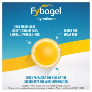 Fybogel Hi-Fibre Orange Flavoured Laxative Sachets Pack of 10