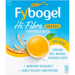 Fybogel Hi-Fibre Orange Flavoured Laxative Sachets Pack of 10