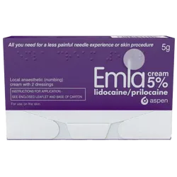 Emla Numbing Cream With 2 Dressings 5g