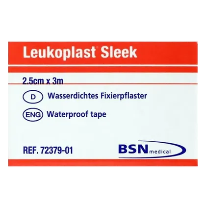 Leukoplast Sleek Waterproof Tape  2.5cm x 3m