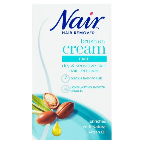 Nair Facial Brush On Hair Remover with Argan Oil 50ml
