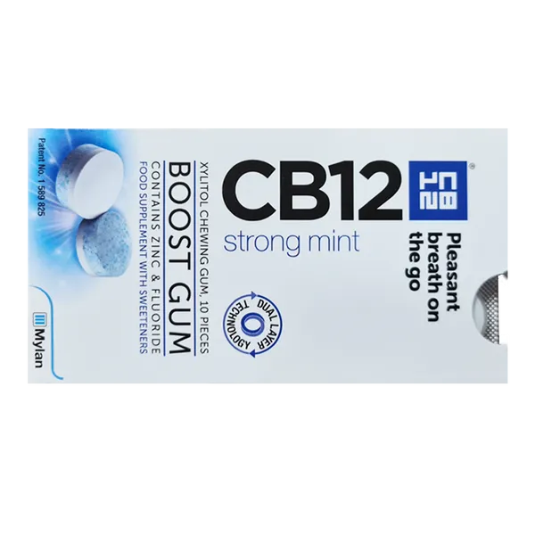 CB12 Boost Sugar Free Chewing Gum - Strong Mint Italy - View #2